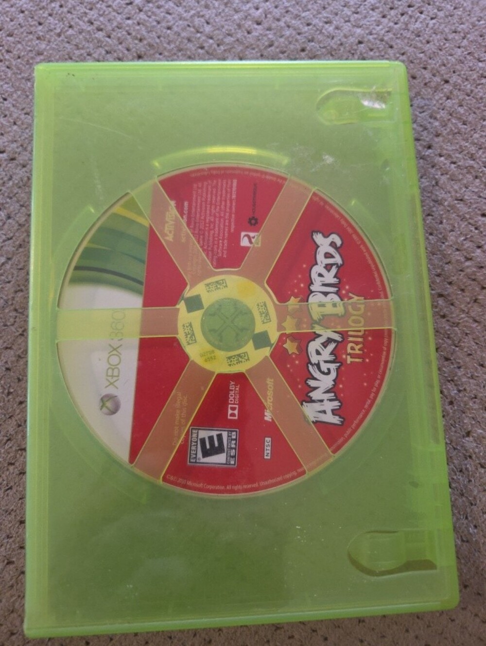 Angry Birds Trilogy Xbox 360 Disc, Case. No Manual or case art. Microsoft - Picture 2 of 16